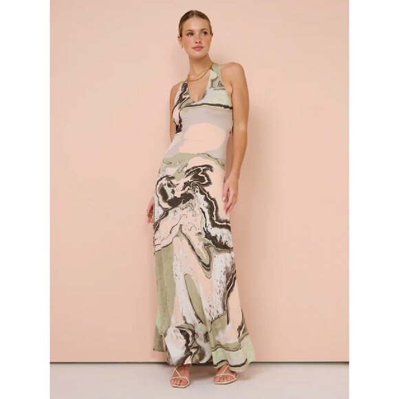 Sovere Dresses & Skirts - NWT Sovere Molten Maxi Dress in Green Pink